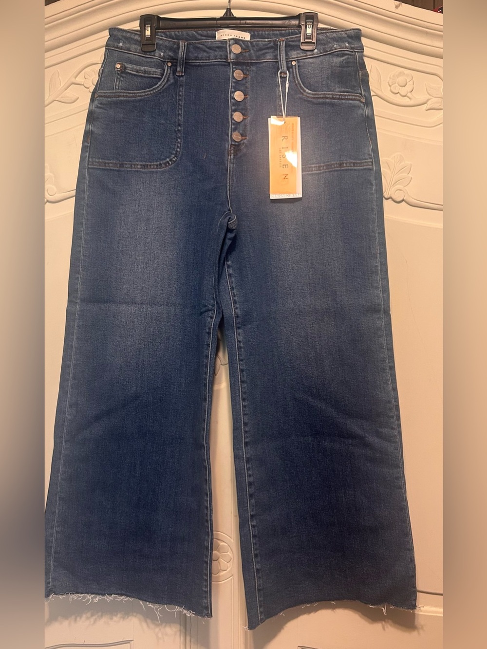 NWT Wide Leg High-Rise Jeans in Dark Blue